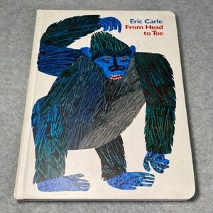 Eric Carle From Head to Toe Kids Hardcover Book White Large Illustrated 1997 EUC